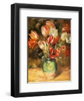 Tulips in a Vase-Pierre-Auguste Renoir-Framed Art Print