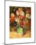 Tulips in a Vase-Pierre-Auguste Renoir-Mounted Art Print