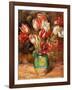 Tulips in a Vase-Pierre-Auguste Renoir-Framed Art Print