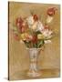 Tulips in a White Vase-Pierre-Auguste Renoir-Stretched Canvas