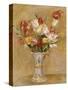 Tulips in a White Vase-Pierre-Auguste Renoir-Stretched Canvas