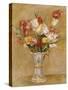 Tulips in a White Vase-Pierre-Auguste Renoir-Stretched Canvas