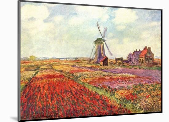 Tulips in Holland-Claude Monet-Mounted Art Print