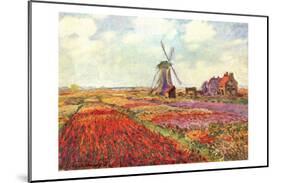 Tulips in Holland-Claude Monet-Mounted Art Print
