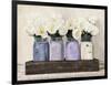 Tulips in Mason Jars-Jenny Thomlinson-Framed Giclee Print