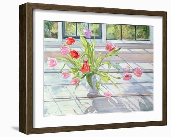 Tulips in the Evening Light, 1990-Timothy Easton-Framed Giclee Print