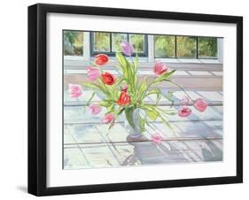 Tulips in the Evening Light, 1990-Timothy Easton-Framed Giclee Print