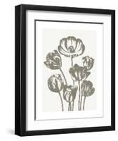 Tulips (Ivory & Burlap)-Botanical Series-Framed Art Print