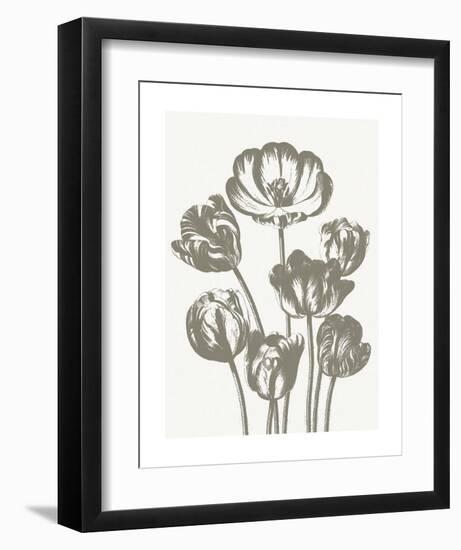 Tulips (Ivory & Burlap)-Botanical Series-Framed Art Print