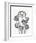 Tulips (Ivory & Gray)-Botanical Series-Framed Art Print