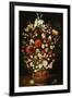 Tulips, Lillies, Irises, Roses, Carnations, Peonies, and Other Flowers in a Sculpted Terracotta Urn-Osias Beert-Framed Giclee Print