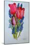 Tulips, Muscari and Forget-me-nots,2002-Joan Thewsey-Mounted Giclee Print