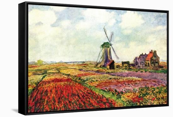 Tulips of Holland-Claude Monet-Framed Stretched Canvas