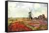 Tulips of Holland-Claude Monet-Framed Stretched Canvas