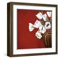 Tulips on Red-Ann Parr-Framed Giclee Print