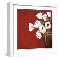 Tulips on Red-Ann Parr-Framed Giclee Print
