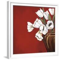 Tulips on Red-Ann Parr-Framed Giclee Print