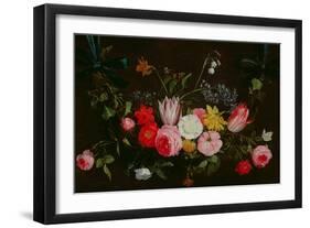 Tulips, Peonies and Butterflies-Jan Van, The Elder Kessel-Framed Giclee Print