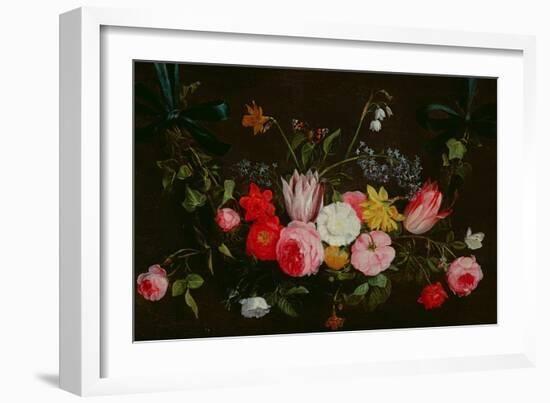 Tulips, Peonies and Butterflies-Jan Van, The Elder Kessel-Framed Giclee Print