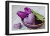 Tulips, Purple, Bowl, Hearts-Andrea Haase-Framed Photographic Print