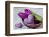 Tulips, Purple, Bowl, Hearts-Andrea Haase-Framed Photographic Print