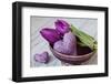 Tulips, Purple, Bowl, Hearts-Andrea Haase-Framed Photographic Print