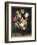 Tulips, Roses and Other Flowers in a Glass-Balthasar van der Ast-Framed Giclee Print