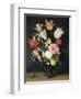 Tulips, Roses and Other Flowers in a Glass-Balthasar van der Ast-Framed Giclee Print