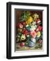 Tulips, Roses, Narcissi and other Flowers in a Blue and White Vase-Klausner R.-Framed Giclee Print