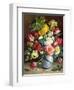 Tulips, Roses, Narcissi and other Flowers in a Blue and White Vase-Klausner R.-Framed Giclee Print