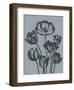 Tulips (Slate & Ink)-Botanical Series-Framed Art Print