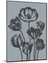 Tulips (Slate & Ink)-Botanical Series-Mounted Art Print