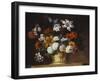 Tulips, Snowballs and Other Flowers in a Sculpted Urn on a Ledge-Peter Casteels-Framed Giclee Print