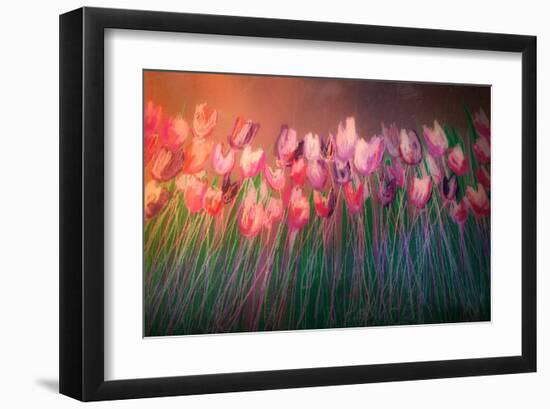 Tulips to attention-Claire Westwood-Framed Art Print