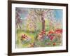 Tulips under Blossoming Appletree, 1991-Eva Fischer-Keller-Framed Giclee Print