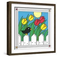 Tulips with Kernel 1-Denny Driver-Framed Giclee Print
