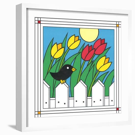 Tulips with Kernel 1-Denny Driver-Framed Giclee Print