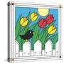 Tulips with Kernel 1-Denny Driver-Stretched Canvas