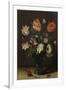 Tulips with Other Flowers in a Glass on a Table-George Wesley Bellows-Framed Giclee Print