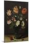 Tulips with Other Flowers in a Glass on a Table-George Wesley Bellows-Mounted Giclee Print