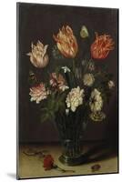 Tulips with Other Flowers in a Glass on a Table-George Wesley Bellows-Mounted Giclee Print