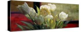 Tulips with Red-Jan McLaughlin-Stretched Canvas