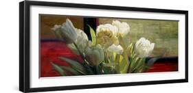 Tulips with Red-Jan McLaughlin-Framed Art Print