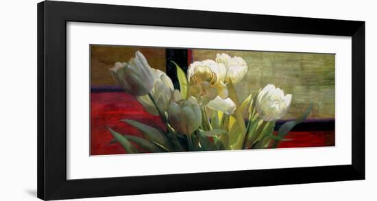 Tulips with Red-Jan McLaughlin-Framed Art Print