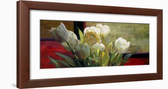 Tulips with Red-Jan McLaughlin-Framed Art Print