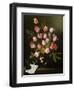 Tulips, Yellow and Pink Roses in a Glass Vase-Jan Philip Van Thielen-Framed Giclee Print