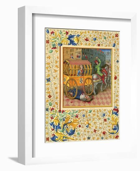 Tullia Crushes Father-Jean Fouquet-Framed Art Print