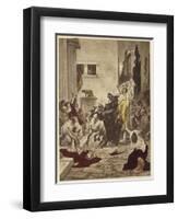 Tullia Driving over Her Father's Corpse-null-Framed Giclee Print