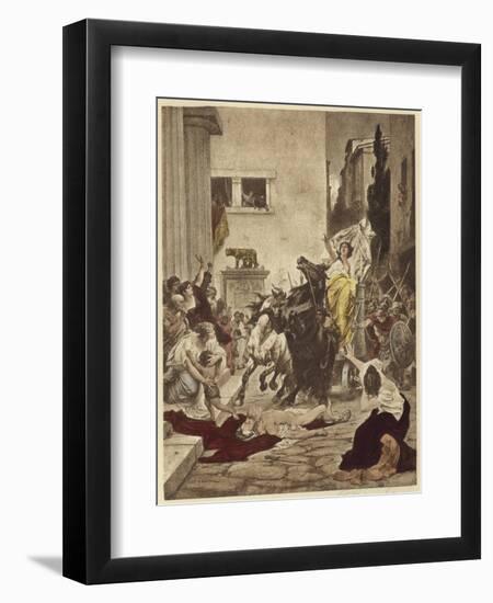 Tullia Driving over Her Father's Corpse-null-Framed Giclee Print