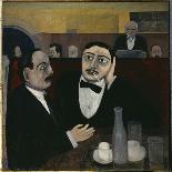 The Intellectuals at the Cafe Rotonde, 1916-Tullio Garbari-Framed Giclee Print